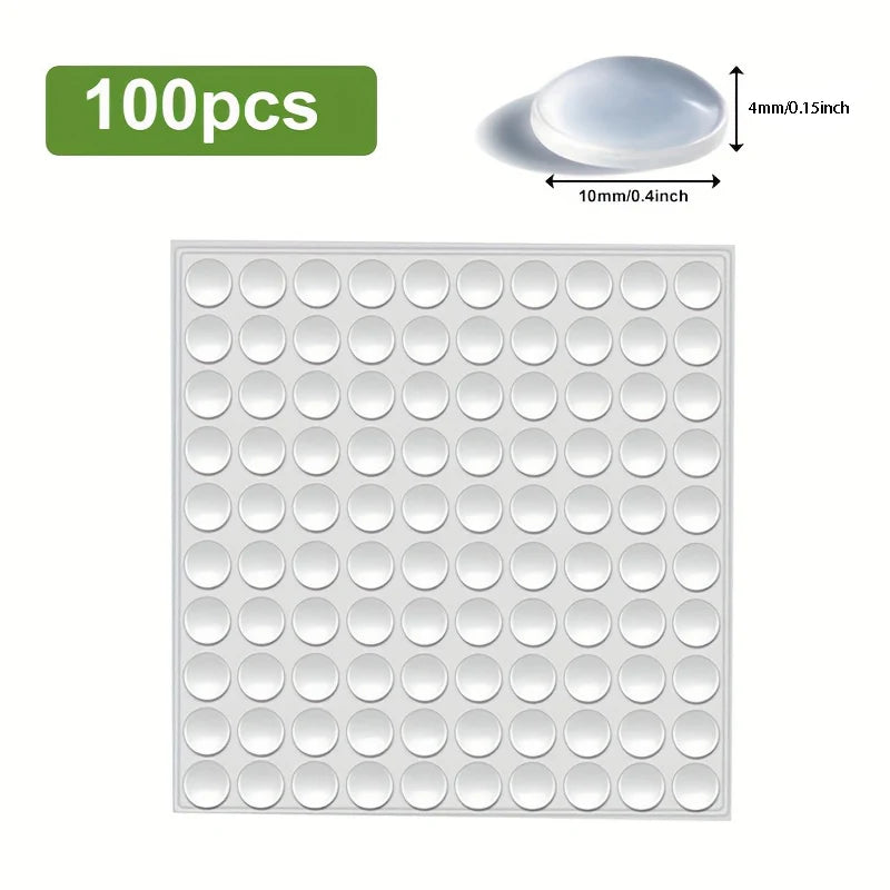 100pc Clear Silicone Anti-Collision Bumper Pads for Cabinets and Drawers - view 22
