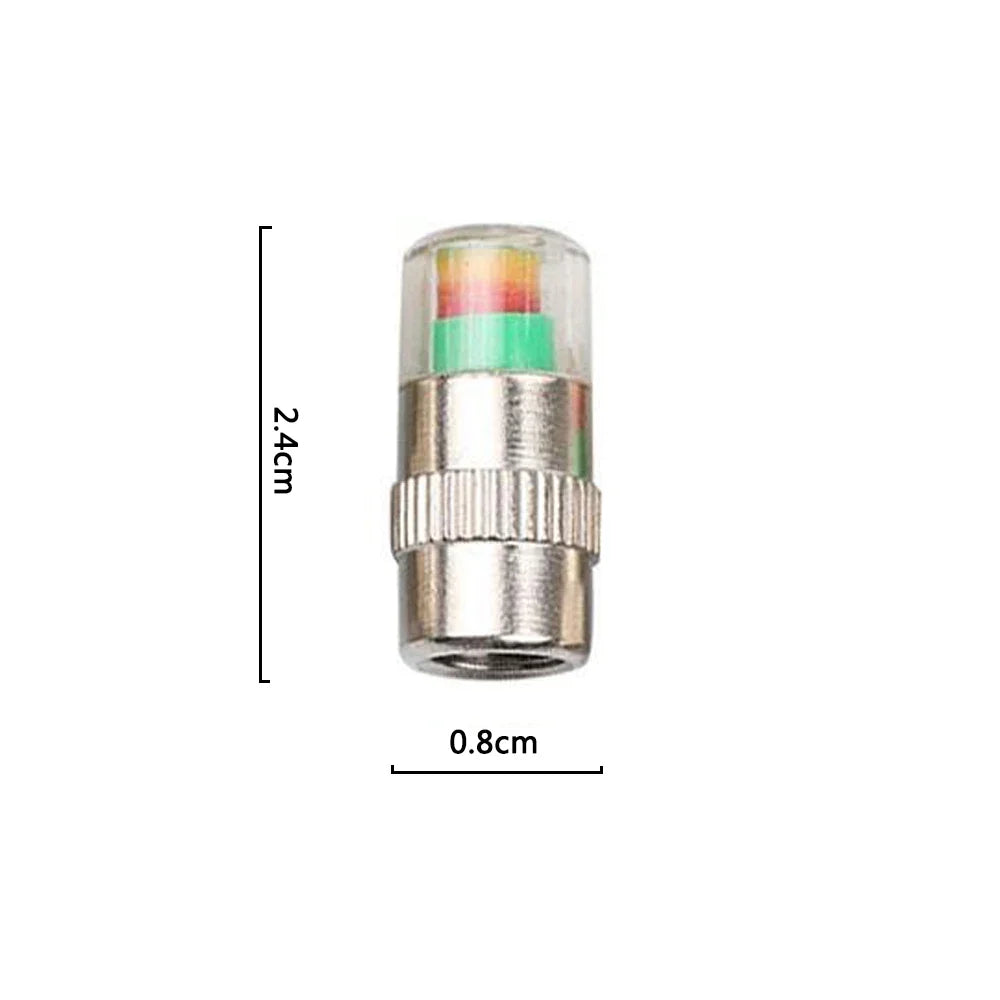 NEW 4pcs Car Tire Pressure Indicator Gauge Alert Monitoring Valve Cap Sensor External Detection