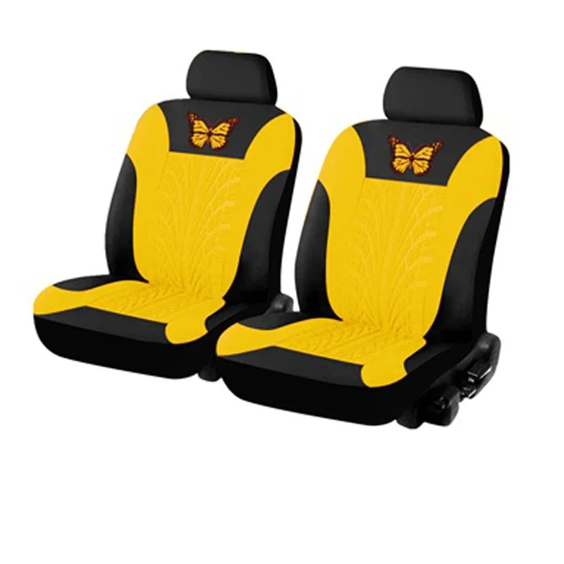 Butterfly Embroidery Car Seat Cover Set, Universal Fit