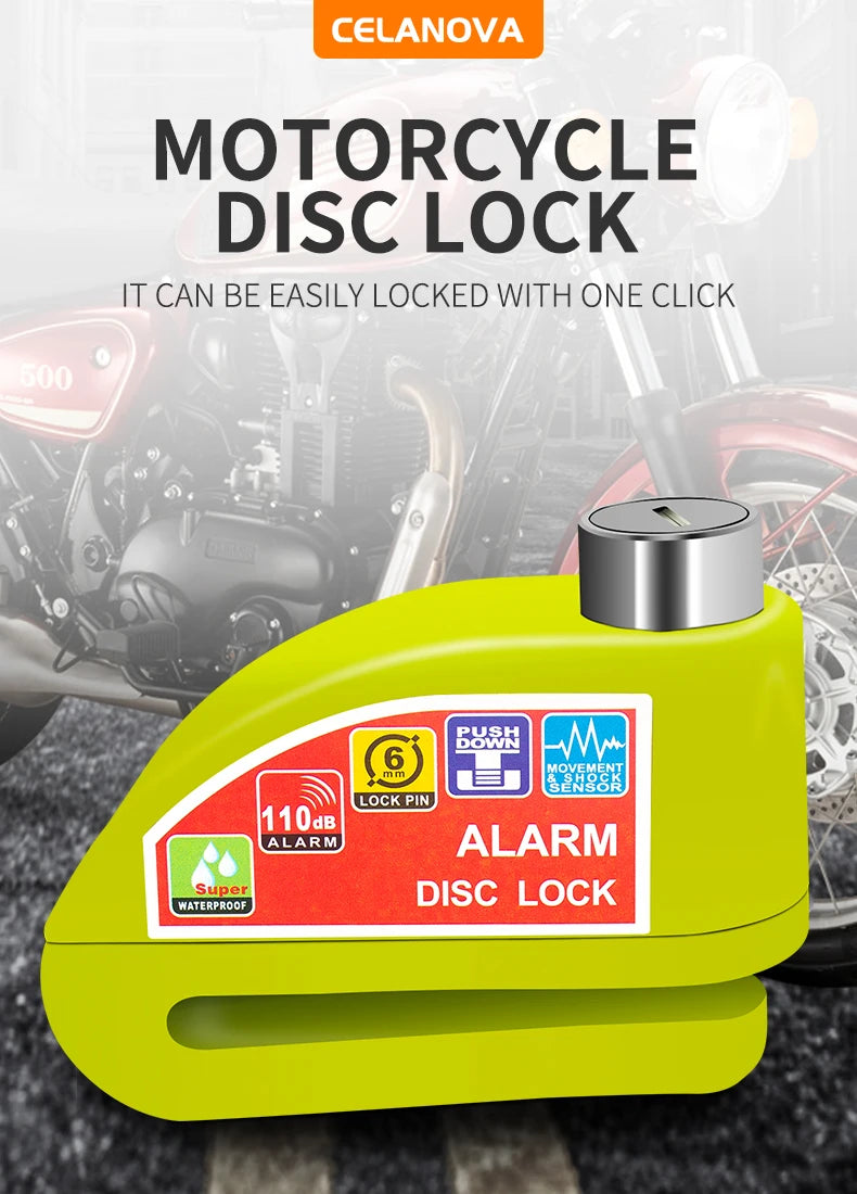 Aluminum Disc Lock Alarm for Motorcycles & Bicycles - image 7
