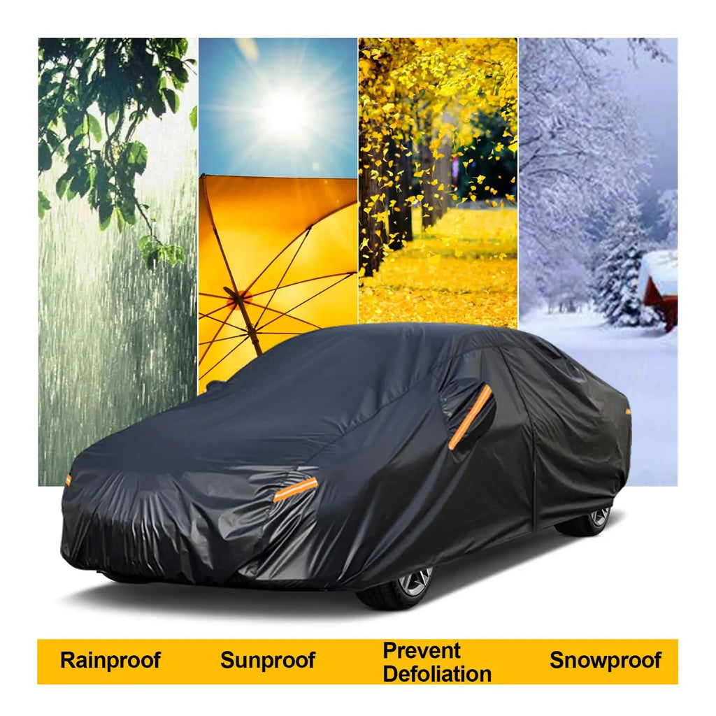 Kayme 210T Zippered Waterproof Car Cover, All-Weather - image 4