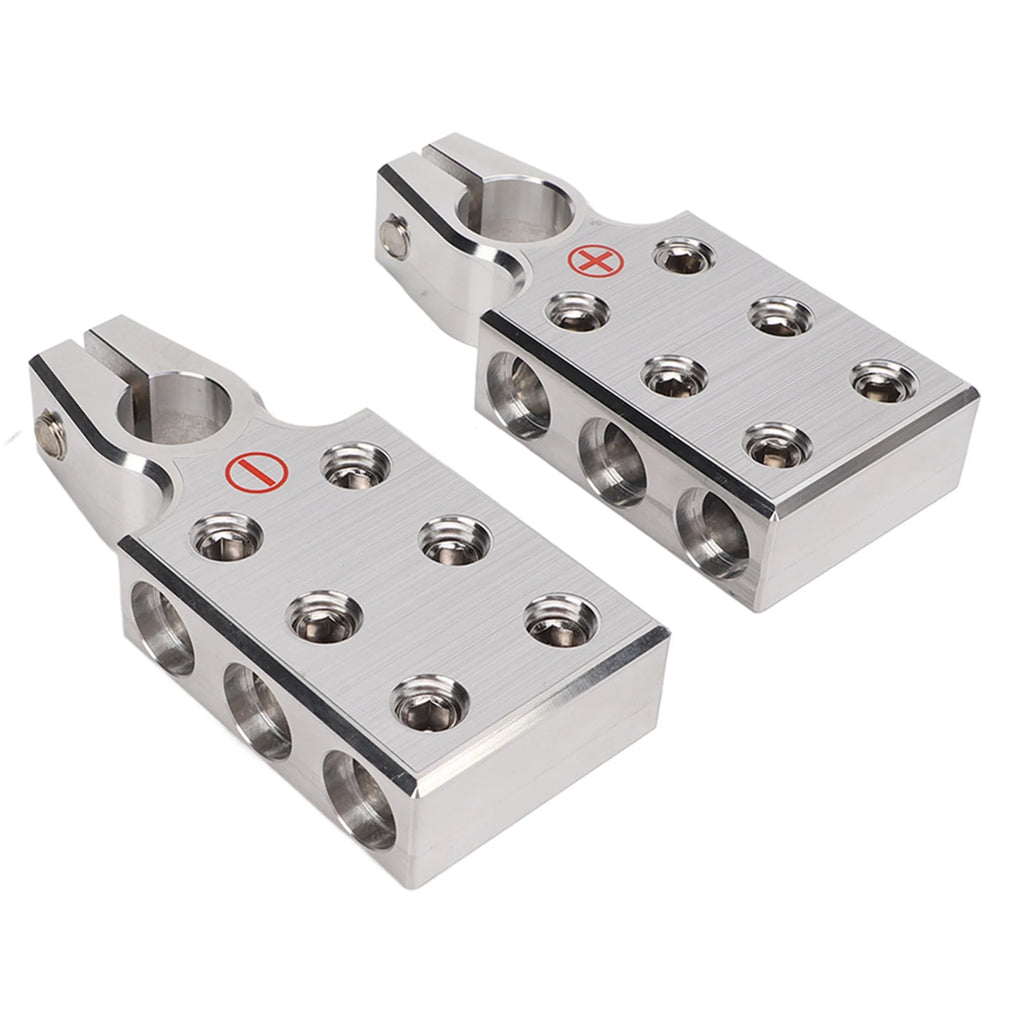 1 Pair Car Battery Terminal Clamp Positive Negative Audio Modification Accessories for Caravan Car Motorhome RV Bus