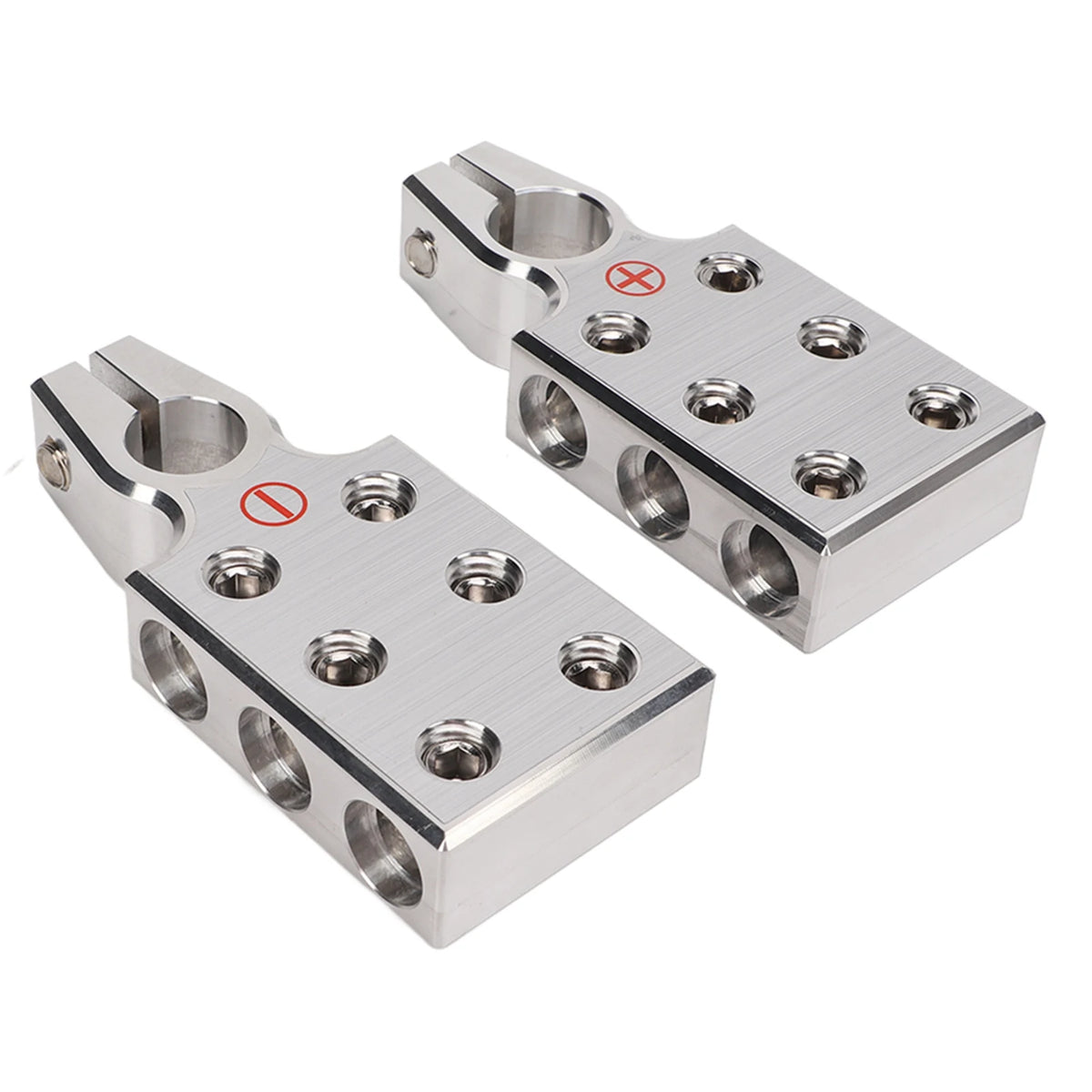 1 Pair Car Battery Terminal Clamp Positive Negative Audio Modification Accessories for Caravan Car Motorhome RV Bus