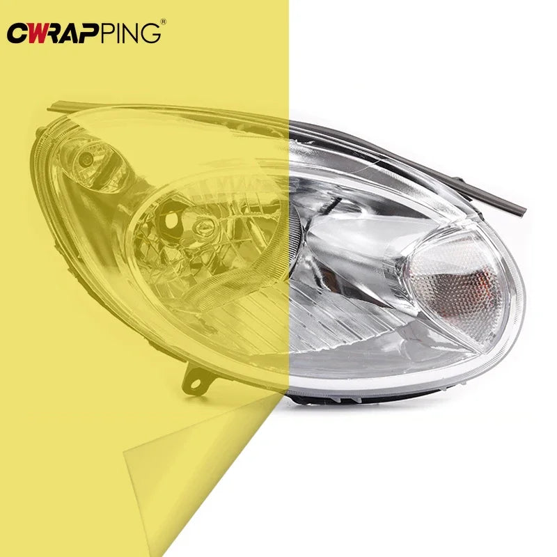 Golden Yellow PVC Headlight Taillight Tint Film - DIY Car Styling - image 6