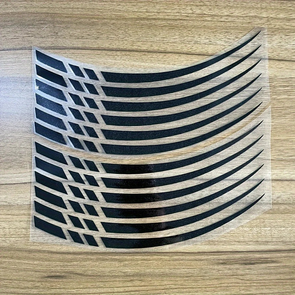 12pc Motorcycle Wheel Rim Stripe Decals, Waterproof Vinyl - view 17
