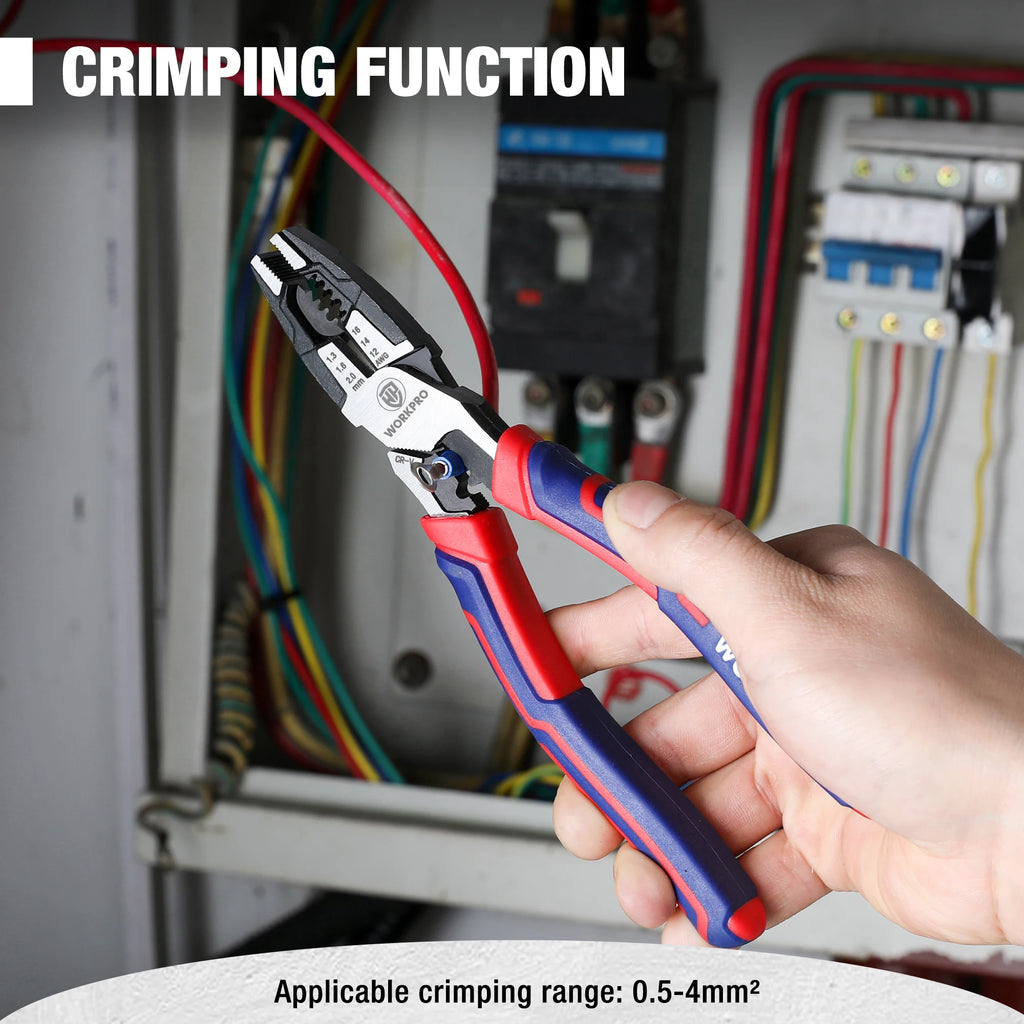 WORKPRO 8-in Linesman Pliers with Wire Cutter & Stripper, CRV Steel - image 10