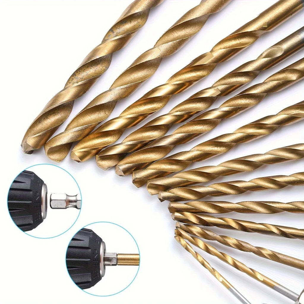 [Drill Bit Set] 100pcs Titanium-Coated Twist Drill Bit Set 1-3Mm Small Drill Bit Electric Drill Drilling Set Woodworking