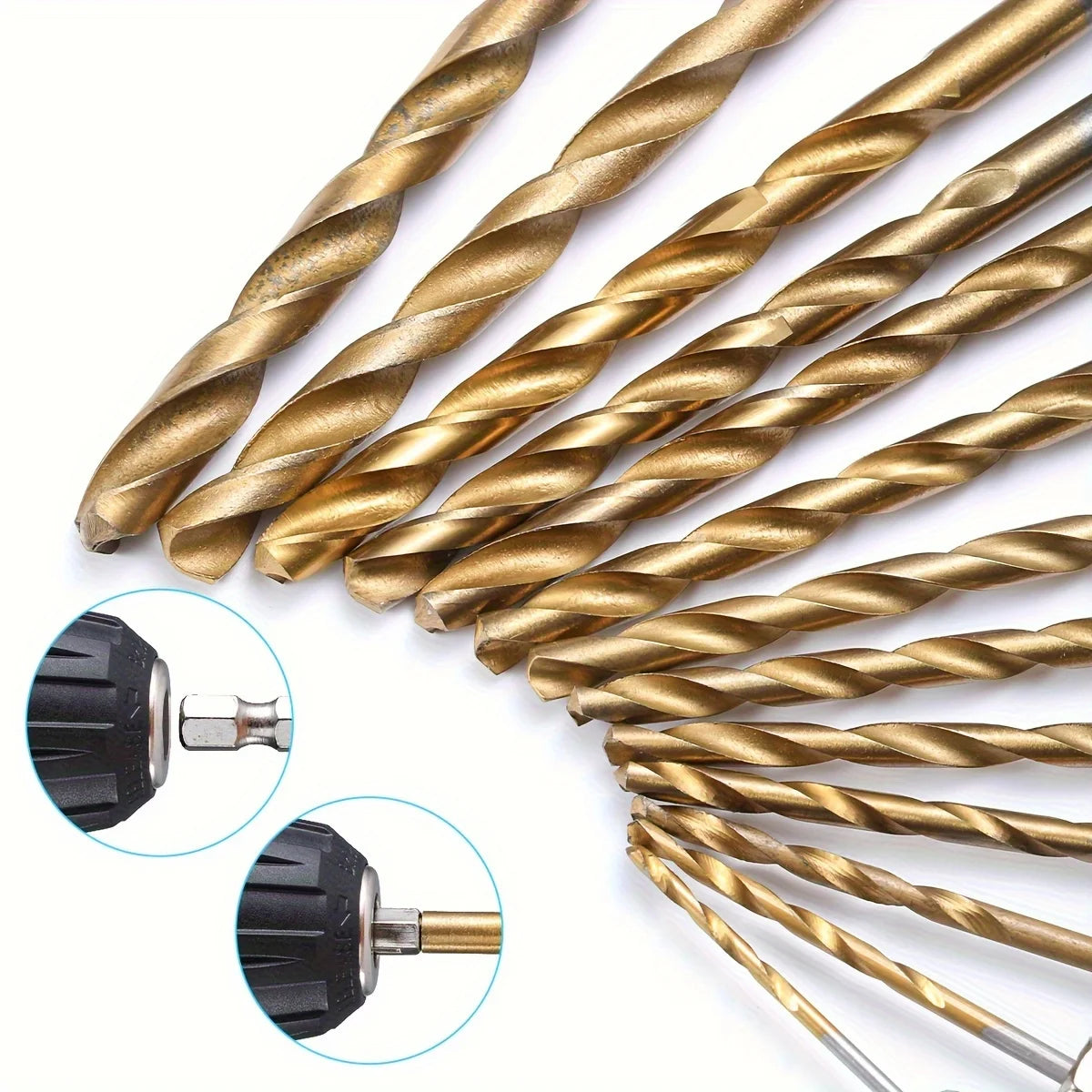 [Drill Bit Set] 100pcs Titanium-Coated Twist Drill Bit Set 1-3Mm Small Drill Bit Electric Drill Drilling Set Woodworking