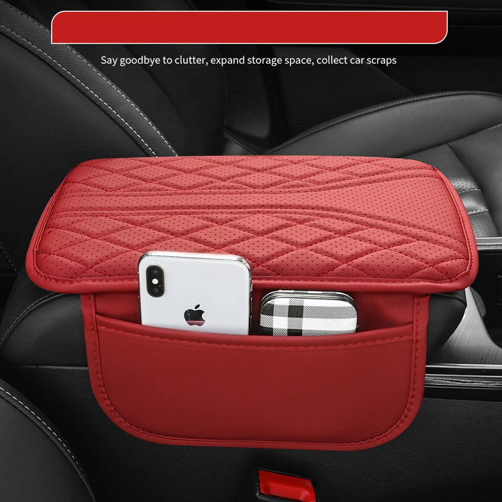 Car Armrest Storage Bag and Center Console Riser Pad