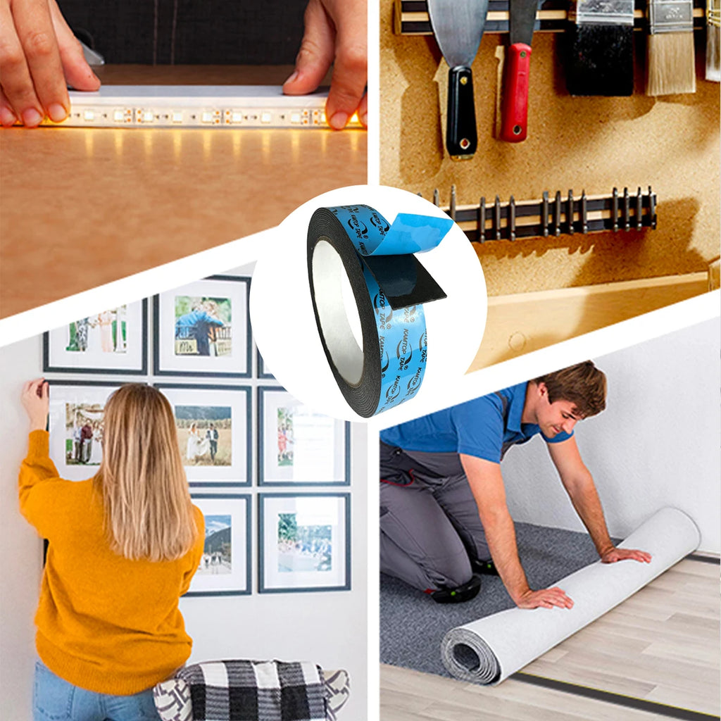 Heavy-Duty Foam Mounting Tape, 1 Roll – Double-Sided