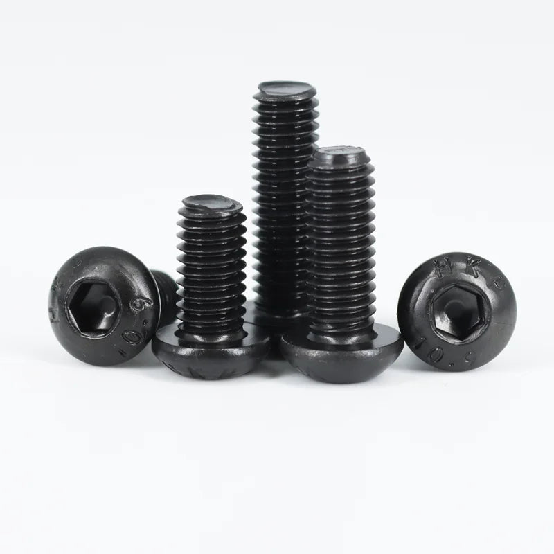 Black Button Head Hex Socket Screw Kit M2-M6 with Nuts and Washers