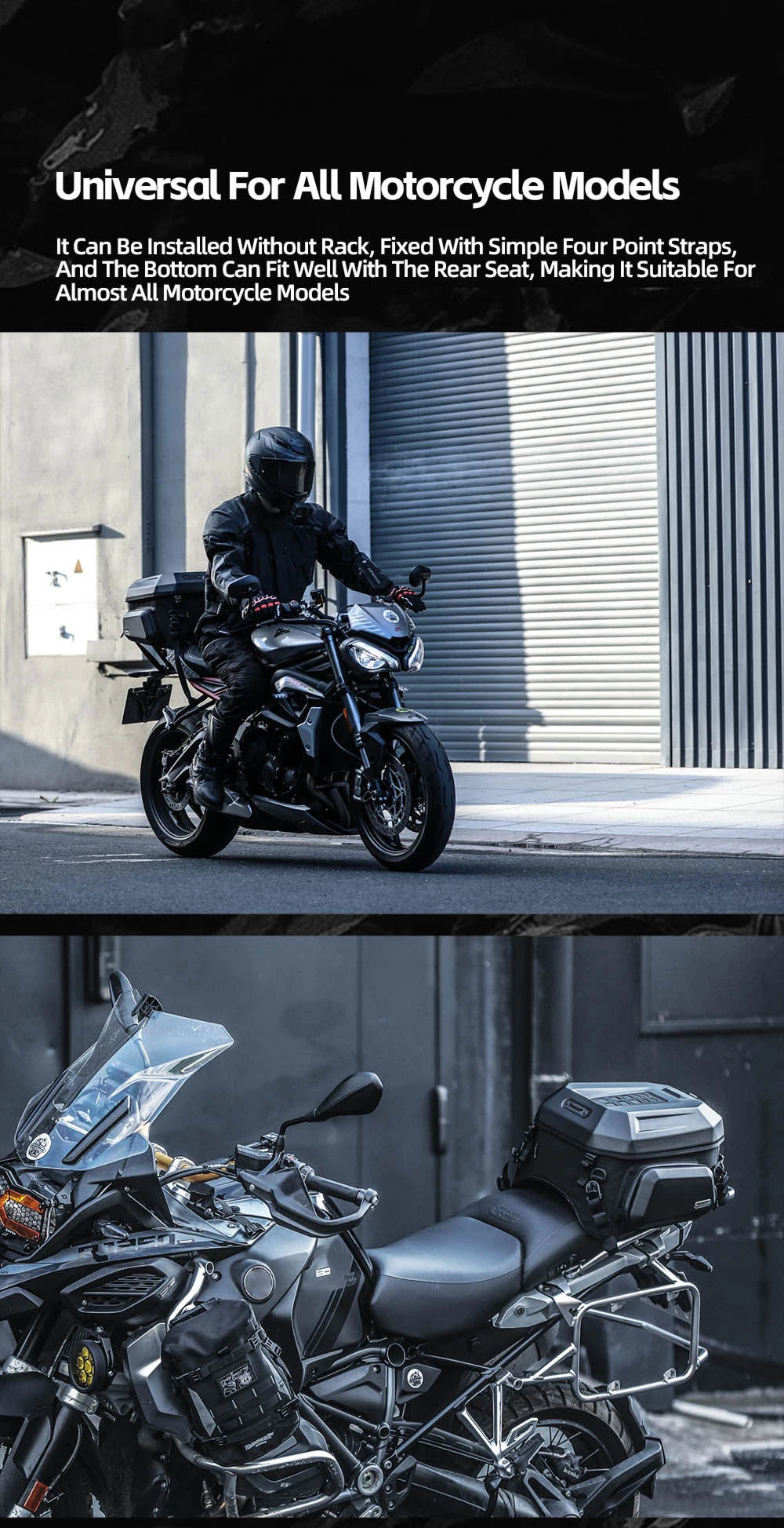 Rhinowalk 23-35L Hardshell Waterproof Motorcycle Tail Box - image 21