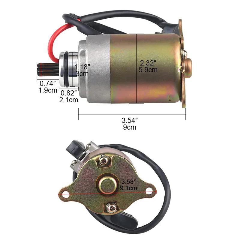GY6 150cc Starter Motor Replacement for Go Kart & Scooter - image 2