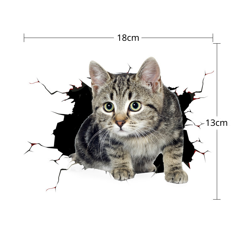 3D Peeking Cat Car Sticker, Funny Waterproof Vinyl Decal - view 5