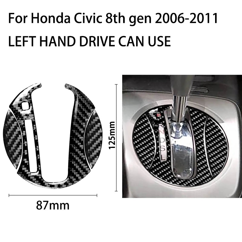 Carbon Fibre Gear Shift Panel Trim for Honda Civic 2006-2011 - view 14