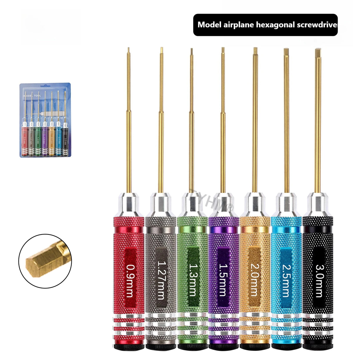 Titanium Plated Hex Screwdriver Set for RC Model Aircraft & Car