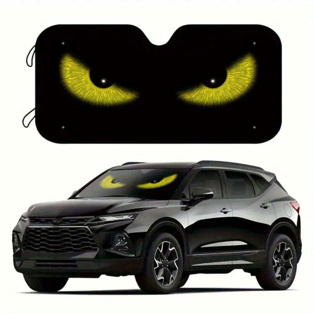 Foldable Windshield Sun Shade with Fun Animal Prints, 55 x 30 in