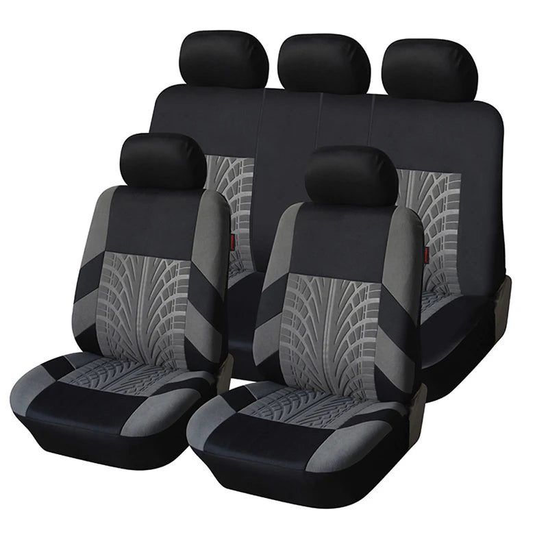 Universal Polyester Car Seat Covers, 4-Piece Front or 9-Piece Full Set