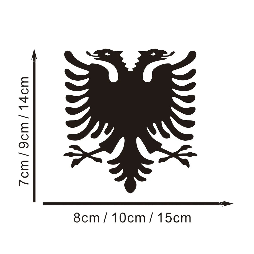 Albanian Double-Headed Eagle Vinyl Decal for Car or Truck