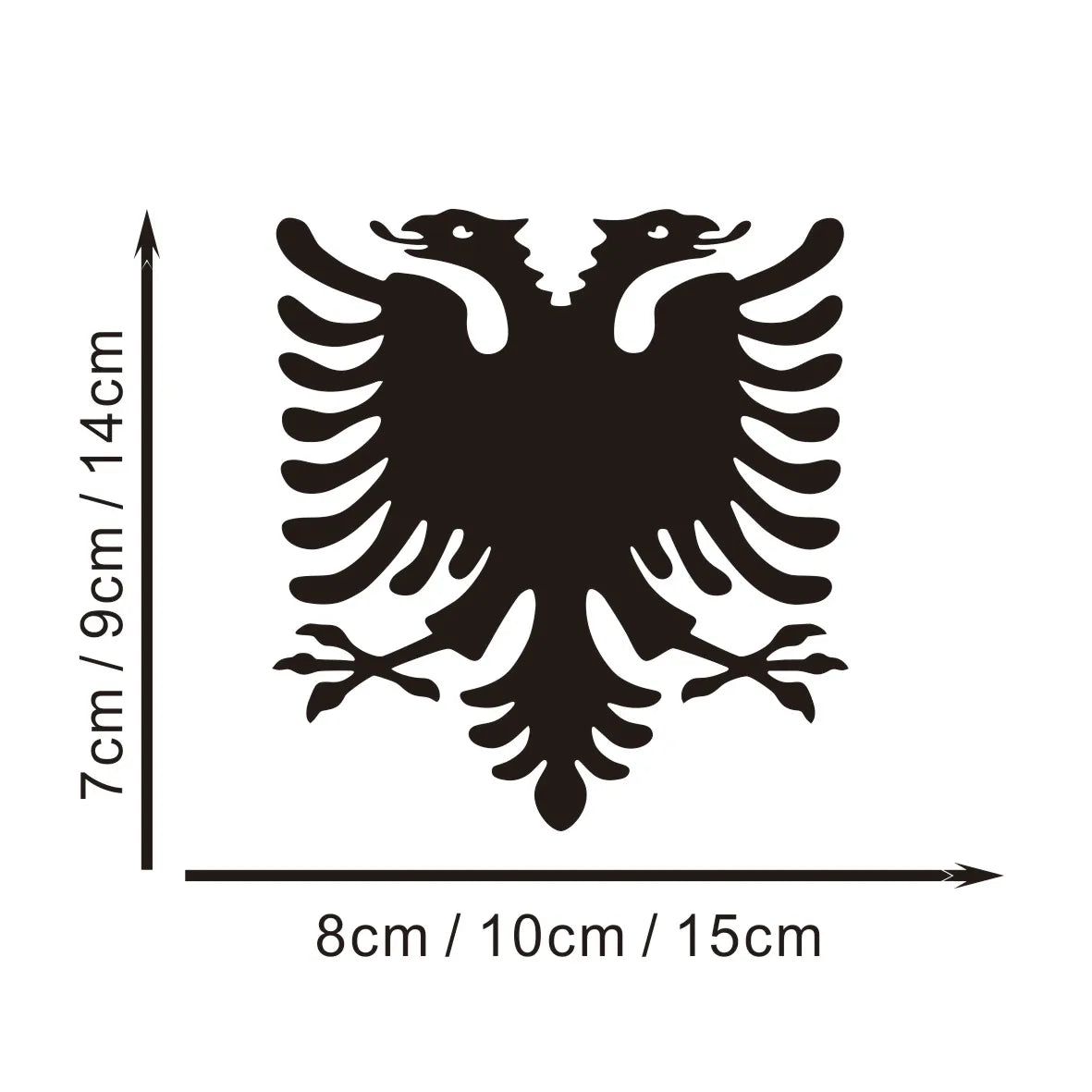 Albanian Double-Headed Eagle Vinyl Decal for Car or Truck
