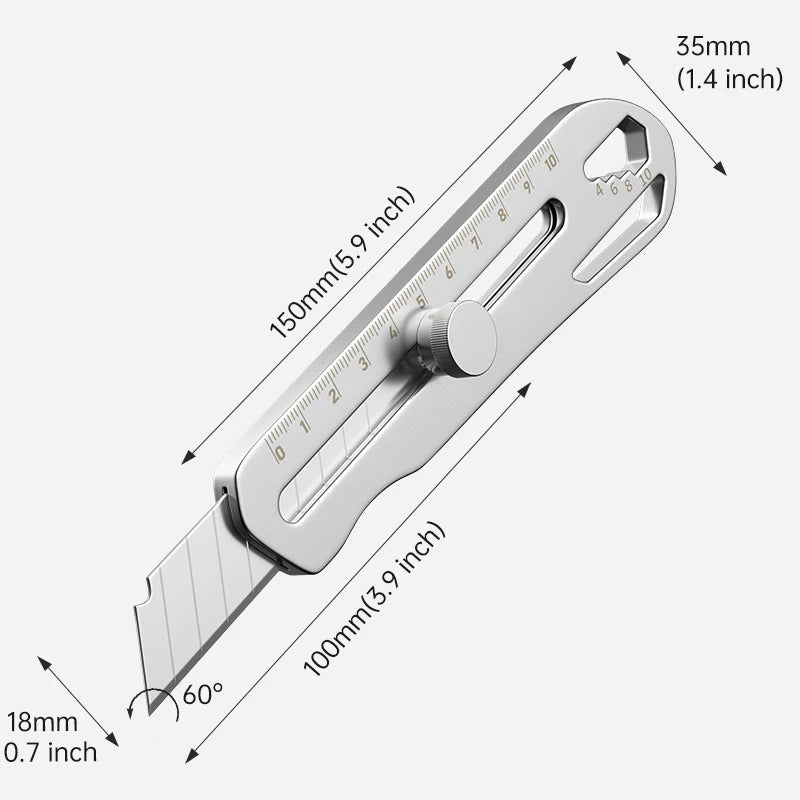 Heavy Duty Industrial Grade Stainless Steel Utility Knife and Wallpaper Blade Set