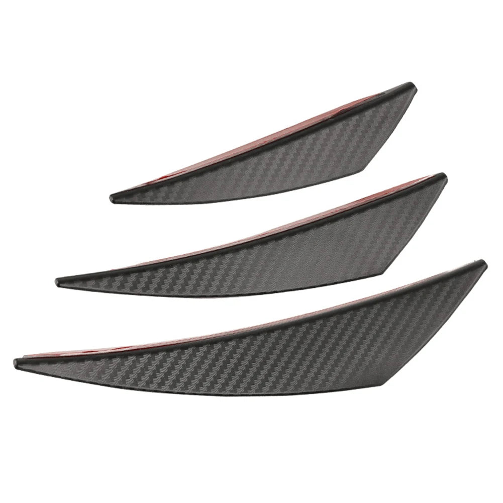 Universal Front Bumper Lip Spoiler Canards 4 or 6 Piece Set - image 12