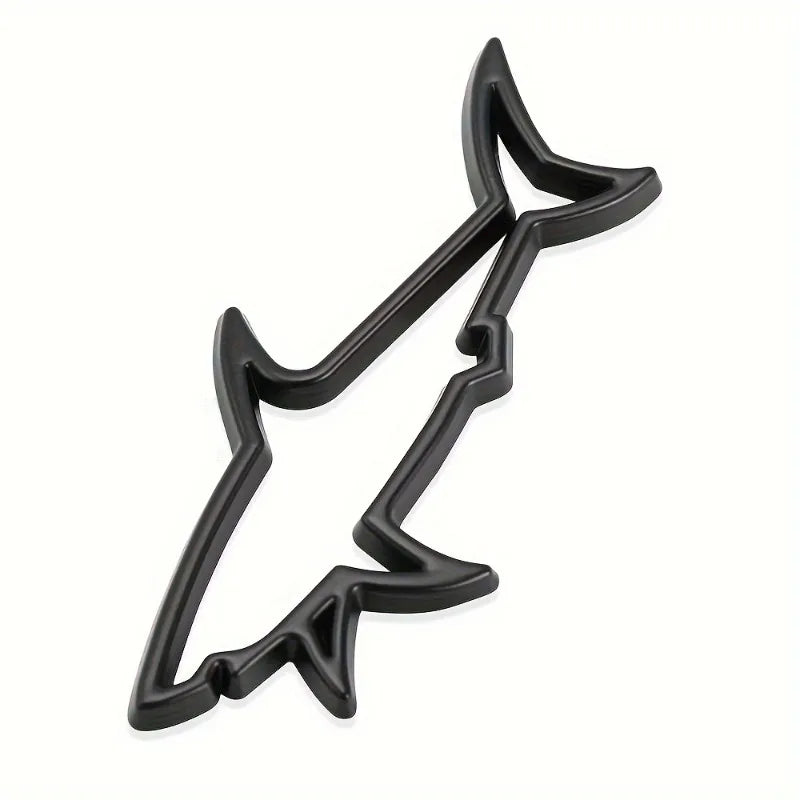 3D Shark Metal Car Sticker - Durable Hollow Vehicle Decal - image 6
