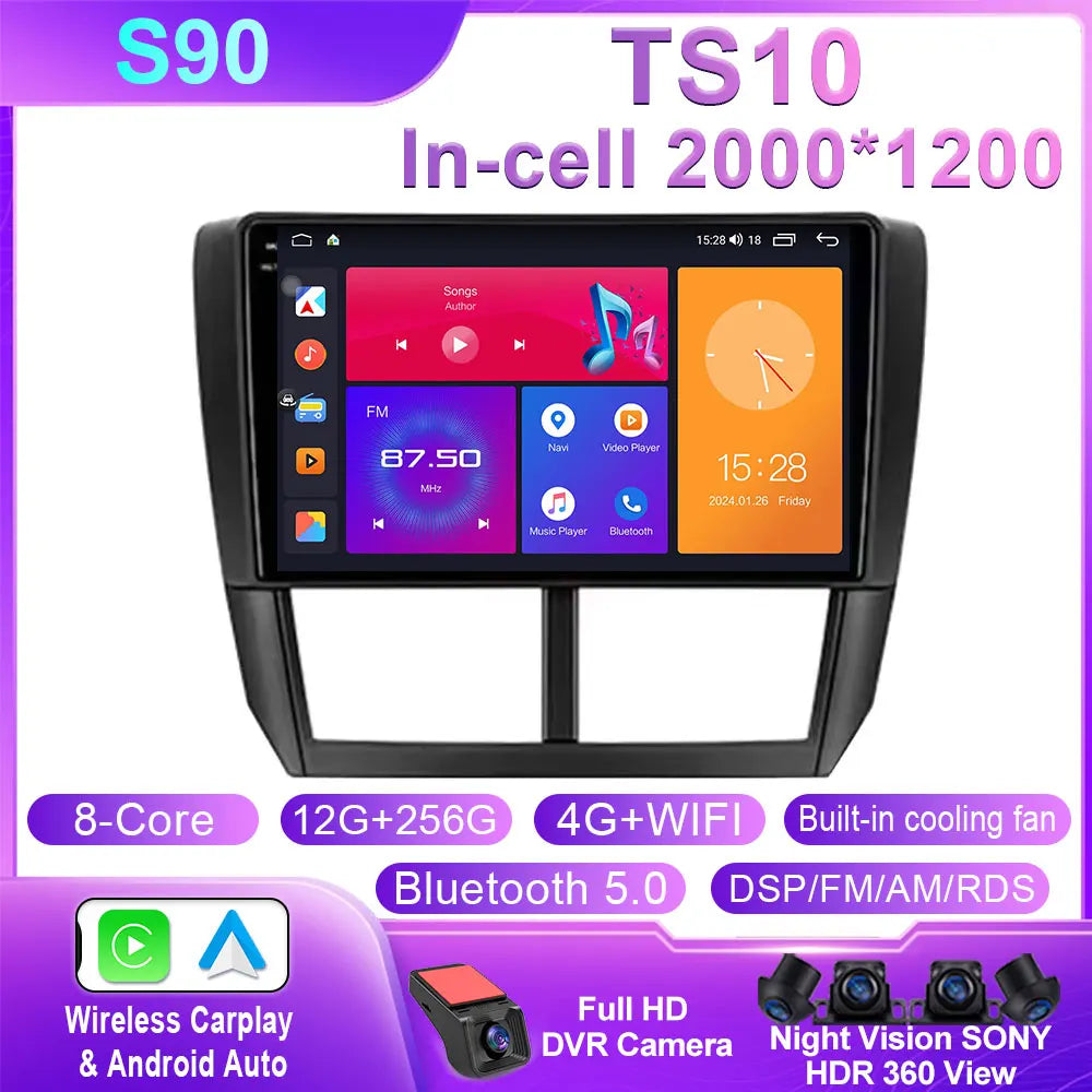 Subaru Impreza 2007-2011 9-Inch CarPlay Android Auto Multimedia Player - image 20