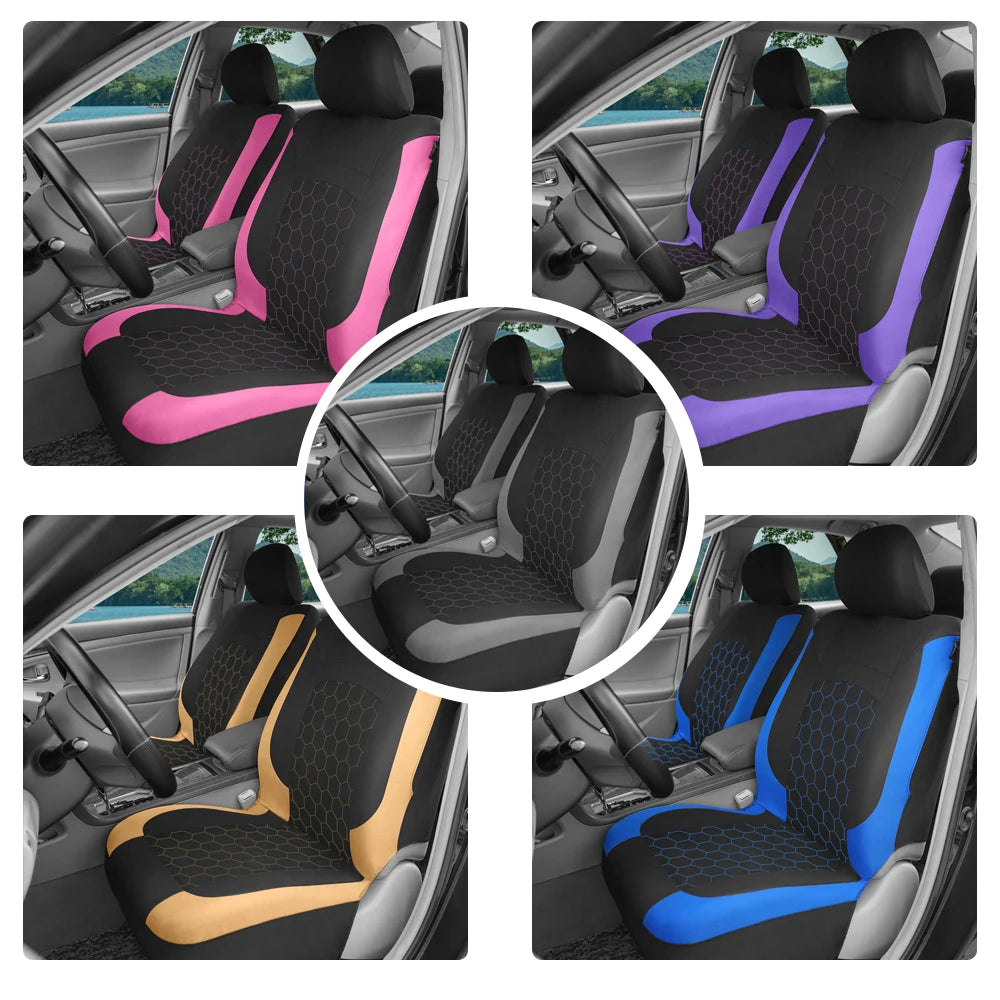 Football Embroidery Car Seat Covers, Universal Fit