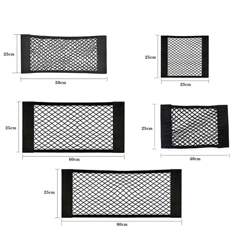 Elastic Mesh Seat Back and Trunk Net Organizer