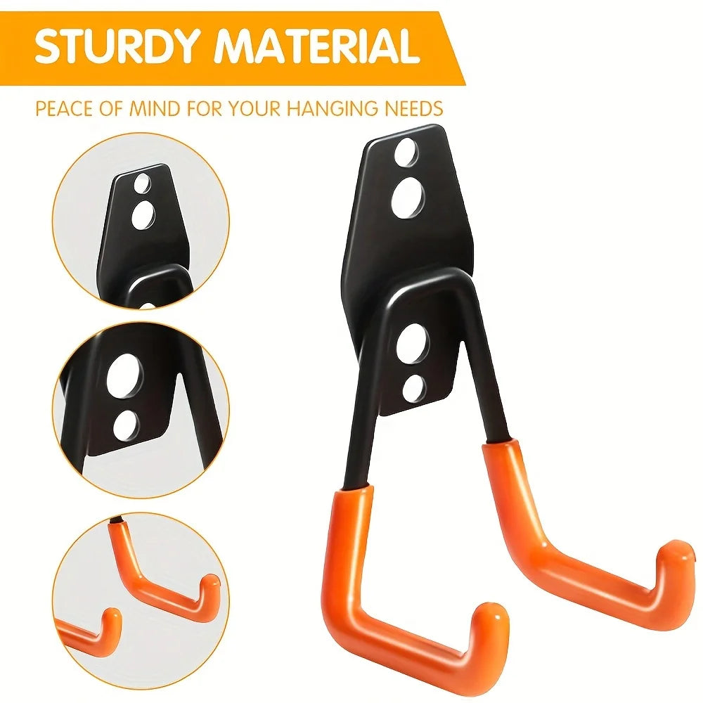 Heavy-Duty Metal Wall Hooks, 2/4/6 Pack – Garage Storage