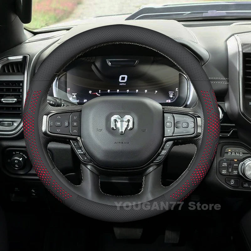 Faux Leather Steering Wheel Cover for RAM 1500 2500 TRX - image 4