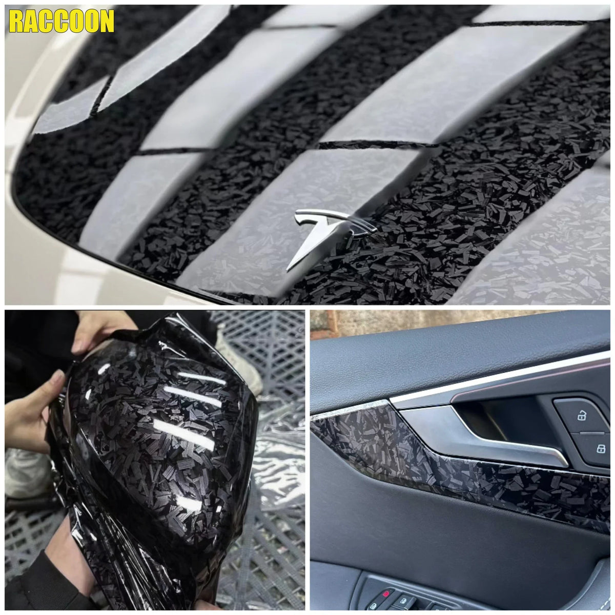 Forged Carbon Fiber Vinyl Wrap for Cars & Motorcycles - image 2
