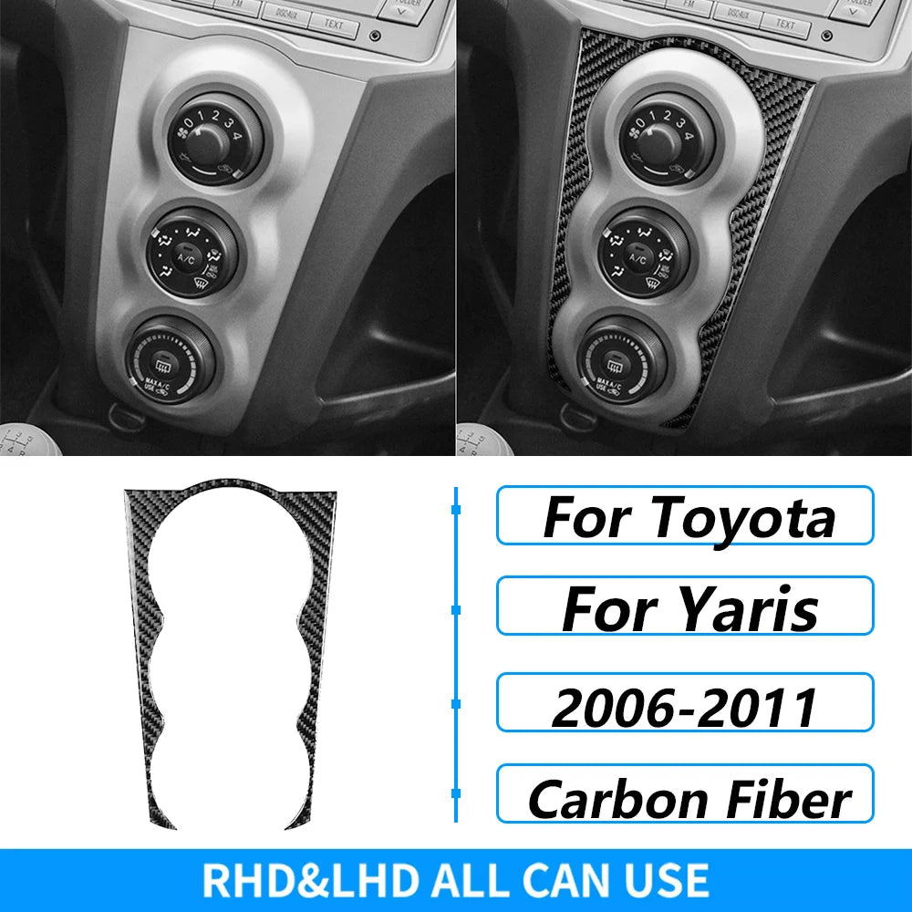 Carbon Fiber Gear Shift Panel Cover Trim for Toyota Yaris 2006-2011 - image 48