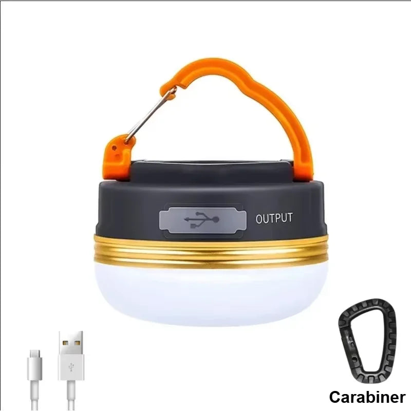 Rechargeable LED Camping Lantern with Folding Floodlight, 3 Modes