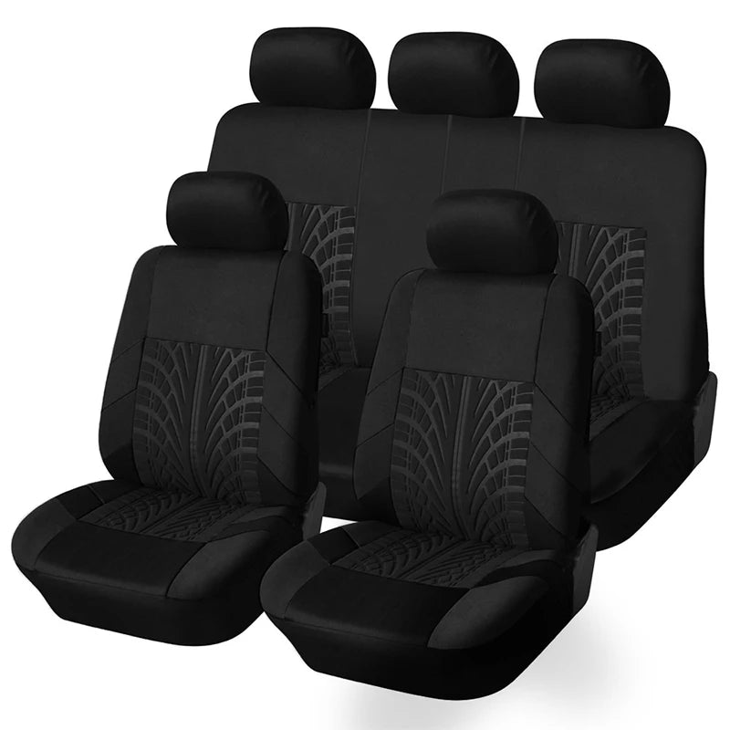 Universal Polyester Car Seat Covers, 4-Piece Front or 9-Piece Full Set