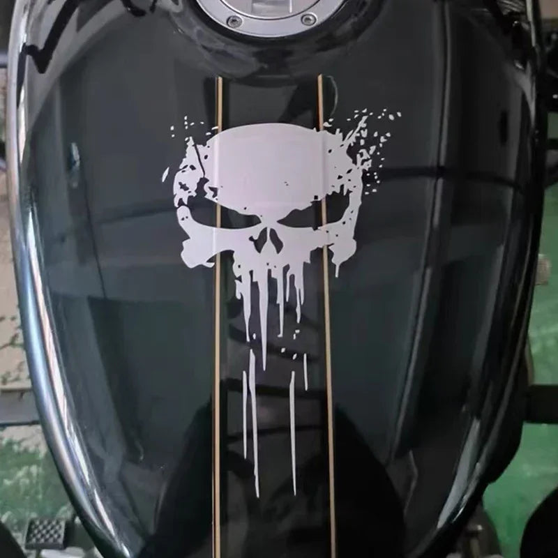 Blood Skull Motorcycle Decals for Tank, Body and Helmet