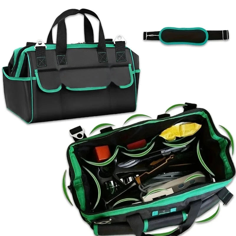 Wide-Mouth Tool Bag Organizer with Soft Handle