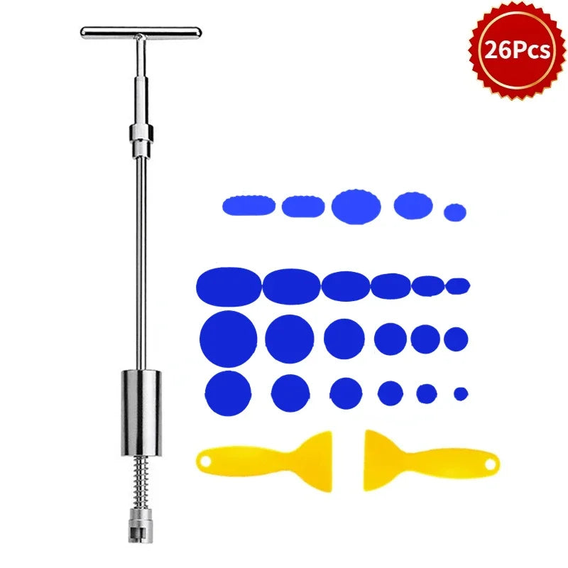 Car Dent Repair Kit - Slide Hammer T-Bar Puller with Glue Tabs, 37Pcs - image 9