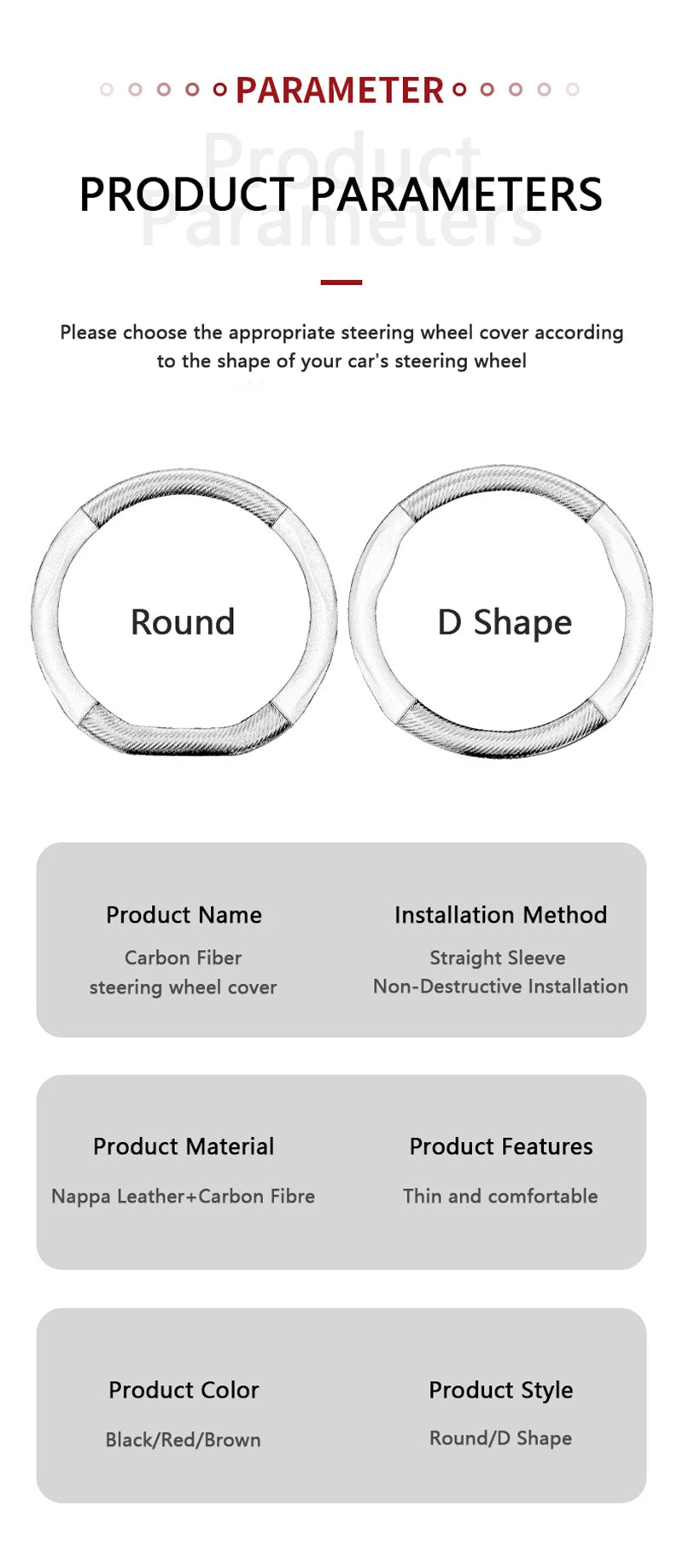 Universal Microfiber Leather Steering Wheel Cover for Chevy - image 15