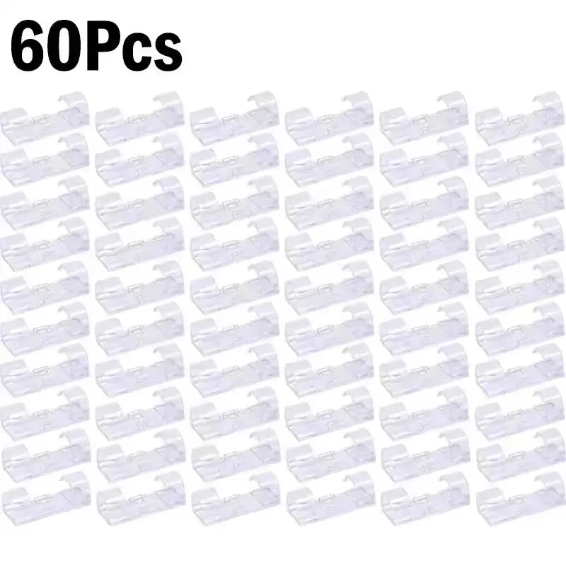 Self-Adhesive Cable Clips Organizer, Cord Management Holder for Home & Car