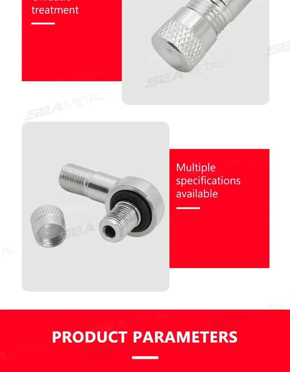 Universal Motorcycle 90° Tubeless Tire Valve Stem - CNC Aluminum 2PC - image 15