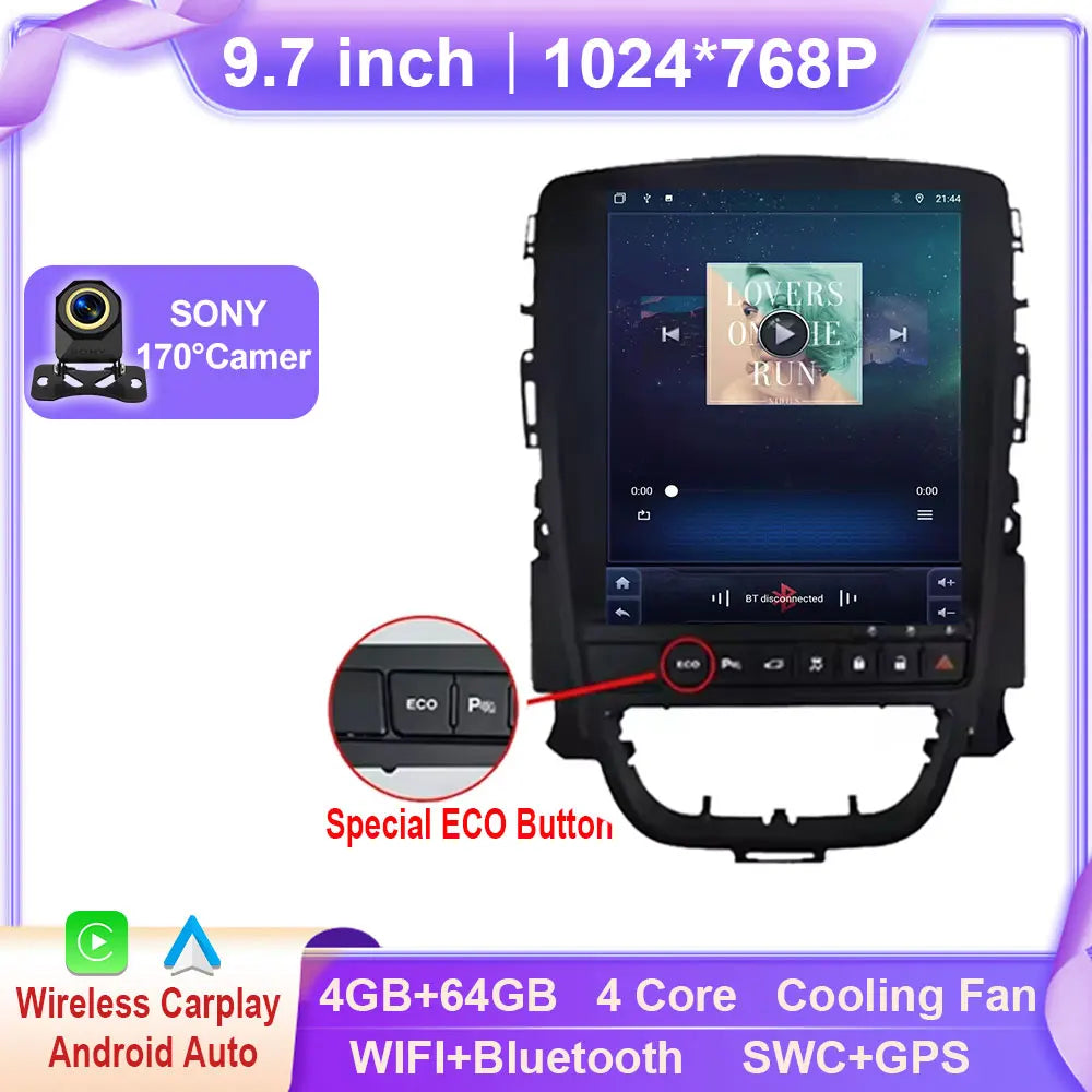 Opel Astra J 9.7-Inch Car Multimedia System with Android Auto & GPS - image 13