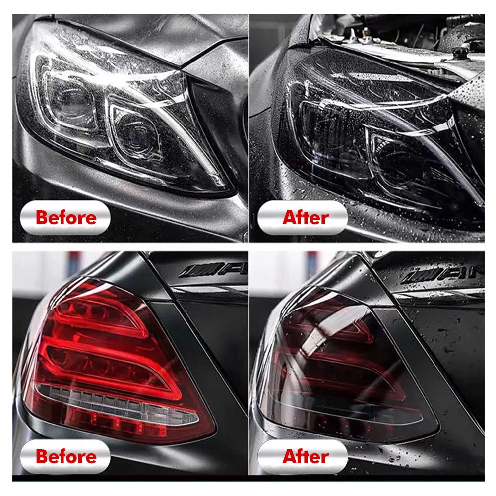 Car Headlight Taillight Tint Film - Smoke Black Self-Adhesive Vinyl - image 5