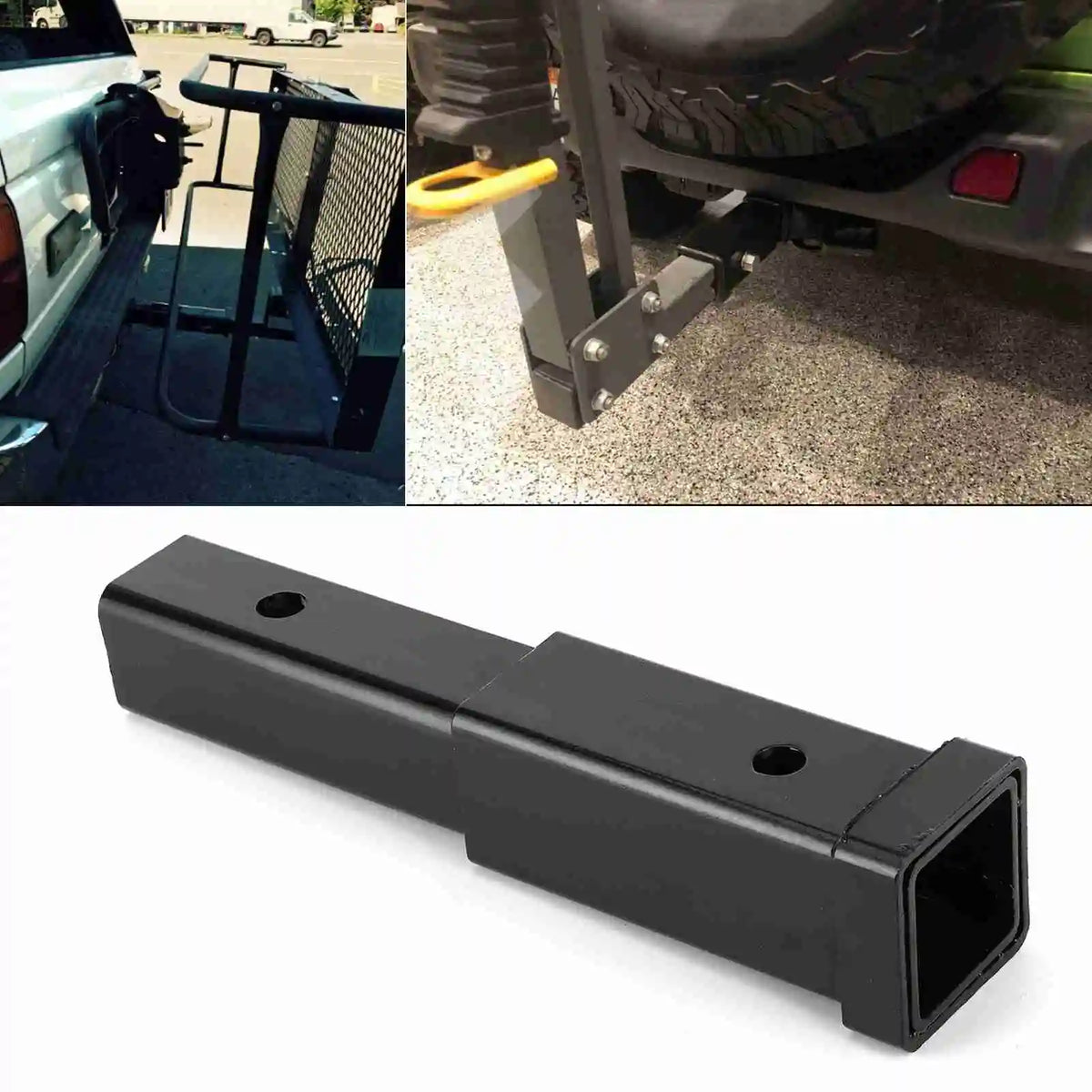 12in Trailer Hitch Extension 500lbs Towing Extender Steel  Tube for Class 3/4 2in Receiver Trailer Hitch Extension