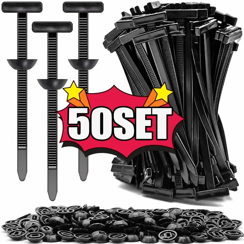Heavy Duty Nylon Self Locking Zip Ties Cable Ties with Buckle for Car Repair and Home
