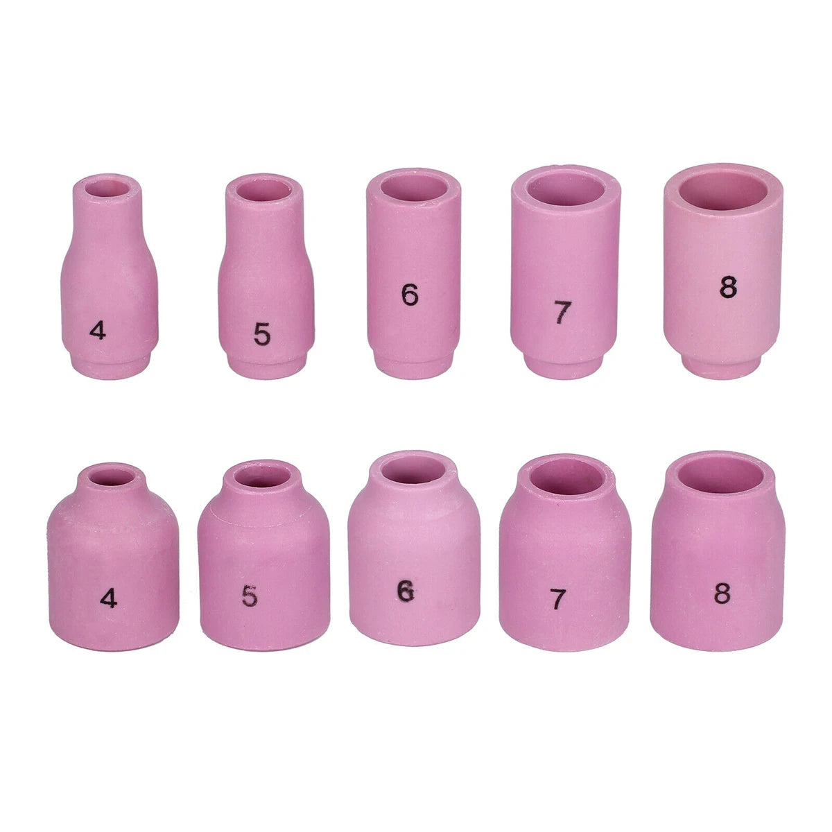 55 Pcs TIG Welding Torch Nozzle Ring Cover Gas Lens Glass Cup Kit WP-17/18/26