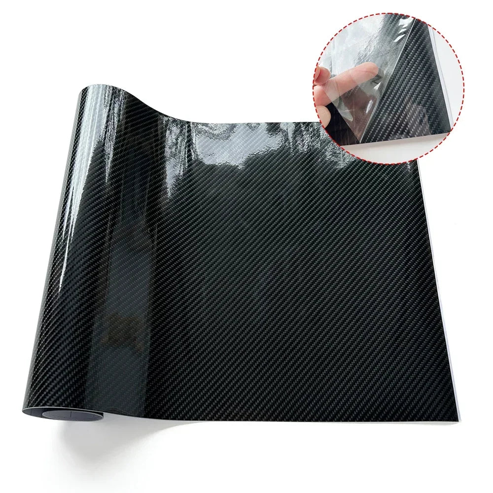 6D Carbon Fiber Vinyl Wrap Sticker Waterproof for Car, Laptop, Phone - image 4