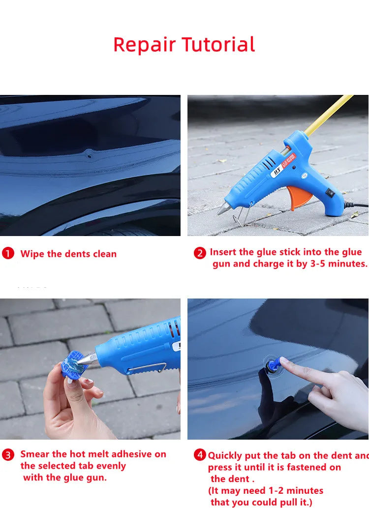 Paintless Dent Repair Puller Kit, Suction Cup Set