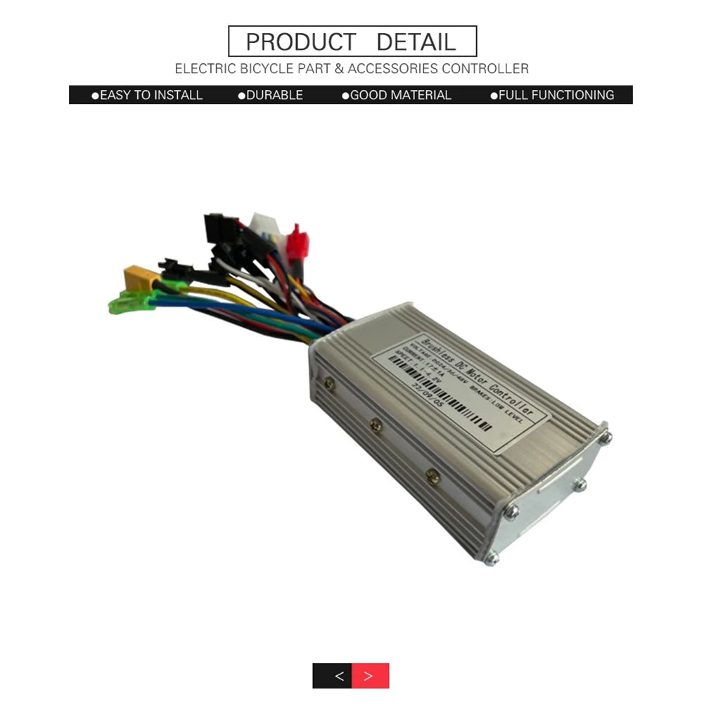 Electric Bike Controller 24V 36V 48V E-Bike Hall Controller 250W 350W 17A Controller Three Mode